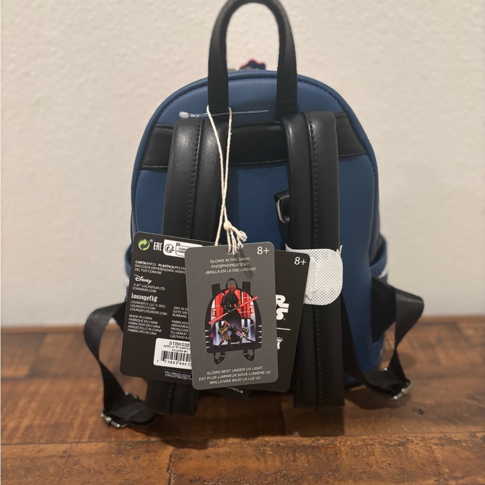Loungefly Star Wars Darth Maul Backpack - Blue and Red NWT - Picture 6 of 7